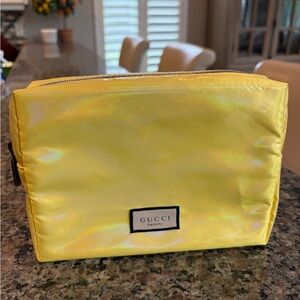 Gucci Iridescent Yellow Beauty Pouch